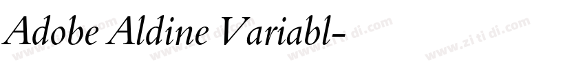 Adobe Aldine Variabl字体转换